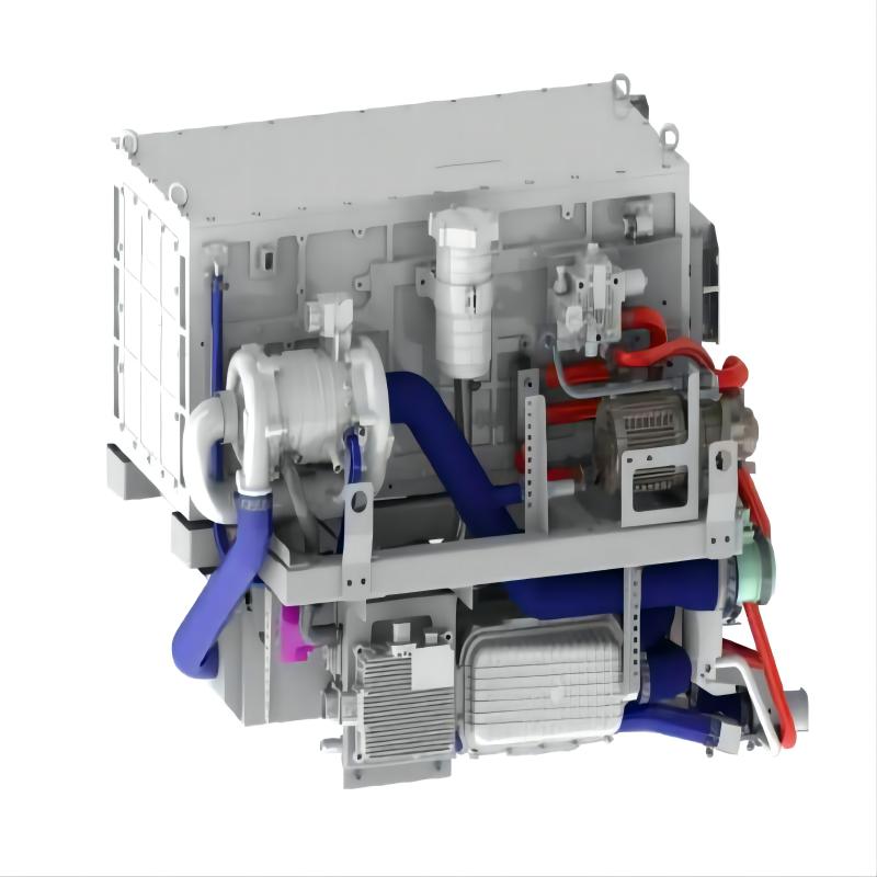 Sistema de célula de combustível de hidrogênio de membrana de troca de prótons de veículo 125KW