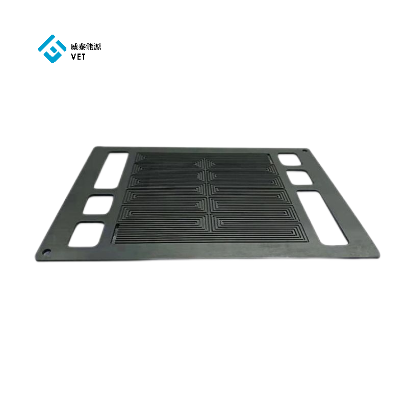 Placas bipolares de células de combustível feitas de material de grafite de alta qualidade